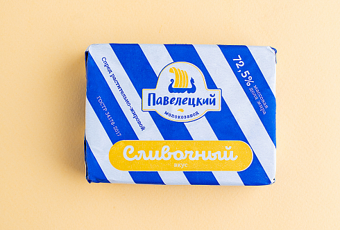 Спред раст-жир 72,5% тм Сливочный вкус (синяя полоска) 180 гр. Спред раст-жир 72,5% тм Сливочный вкус (синяя полоска) 180 гр.